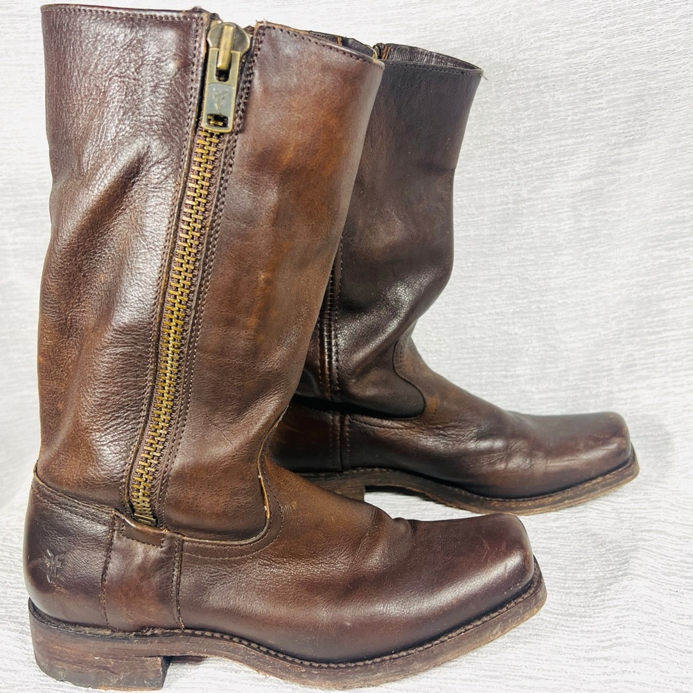 Frye Brown Mid-Calf Riding Boot